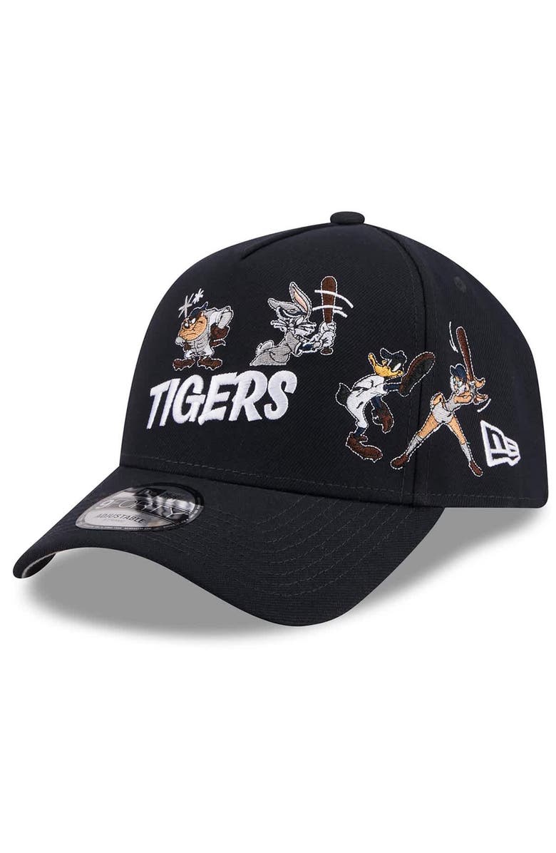 New Era Men's New Era Navy Detroit Tigers Looney Tunes A-Frame 9FORTY Adjustable Hat, Alternate, color, Navy