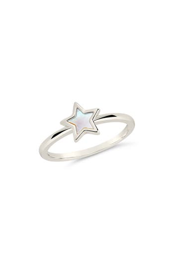 Sterling Forever Bez Mother Of Pearl Star Ring
