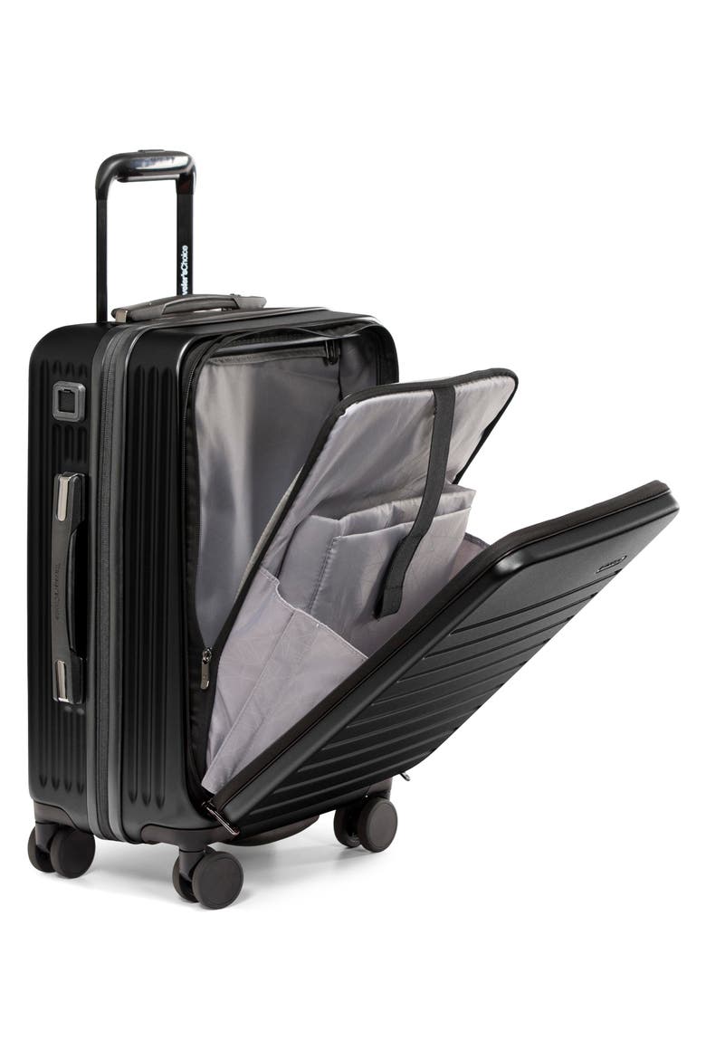Mykel 22-Inch Carry-On Hardside Spinner Luggage, Alternate, color, BLACK