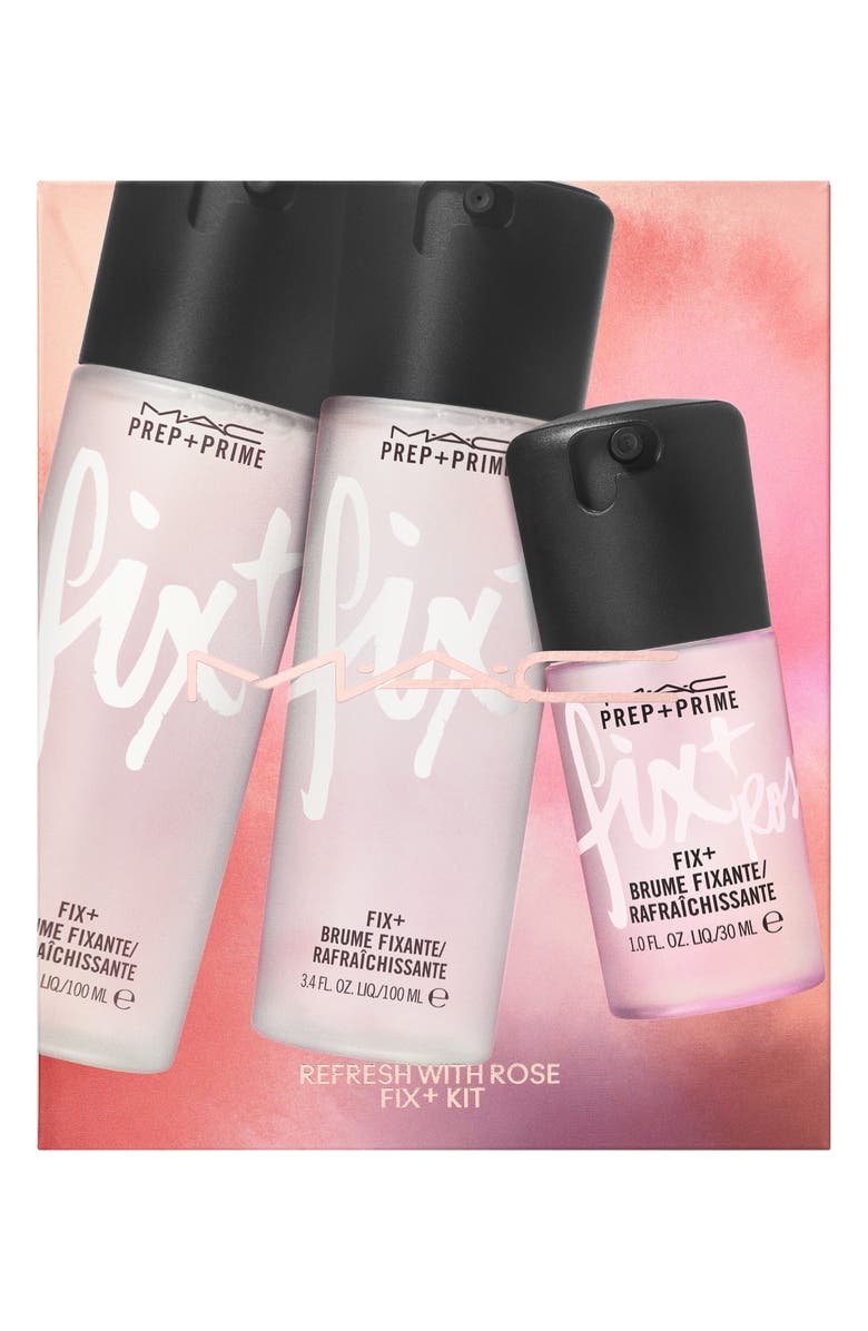 MAC Cosmetics Boldly Bare Fix+ Setting Spray Duo $76 Value, Alternate, color,