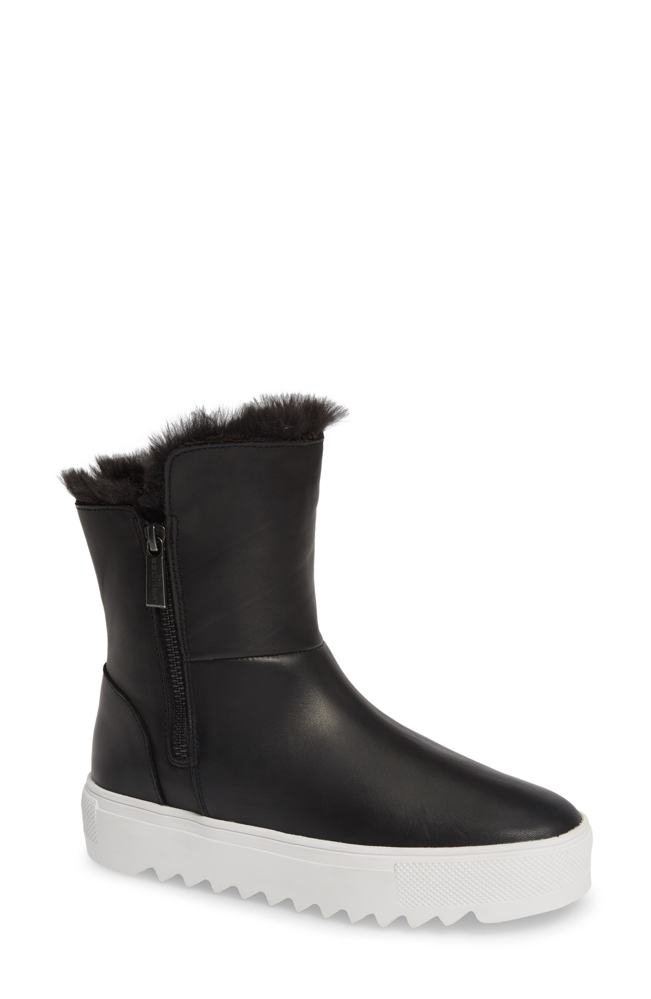 JSlides Selene Faux Fur Lined Waterproof Boot, Main, color, 