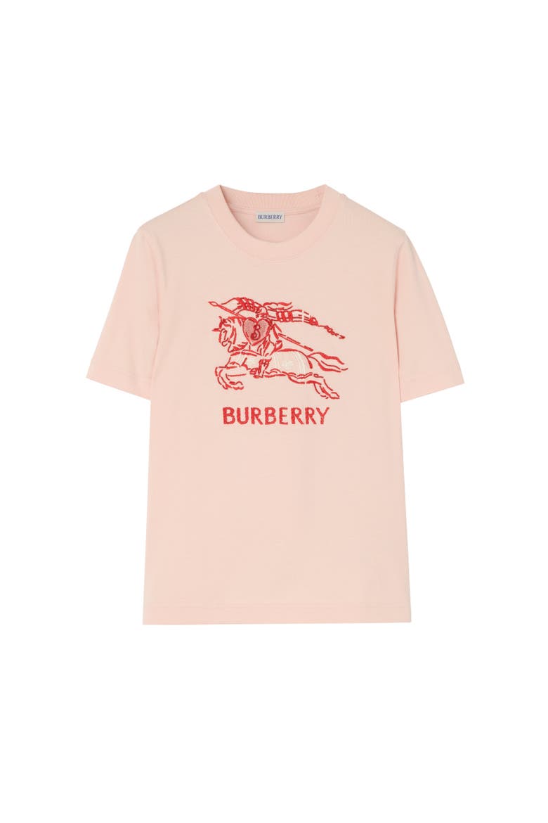 Heart Knight Cotton T-shirt, Alternate, color, Compact pink