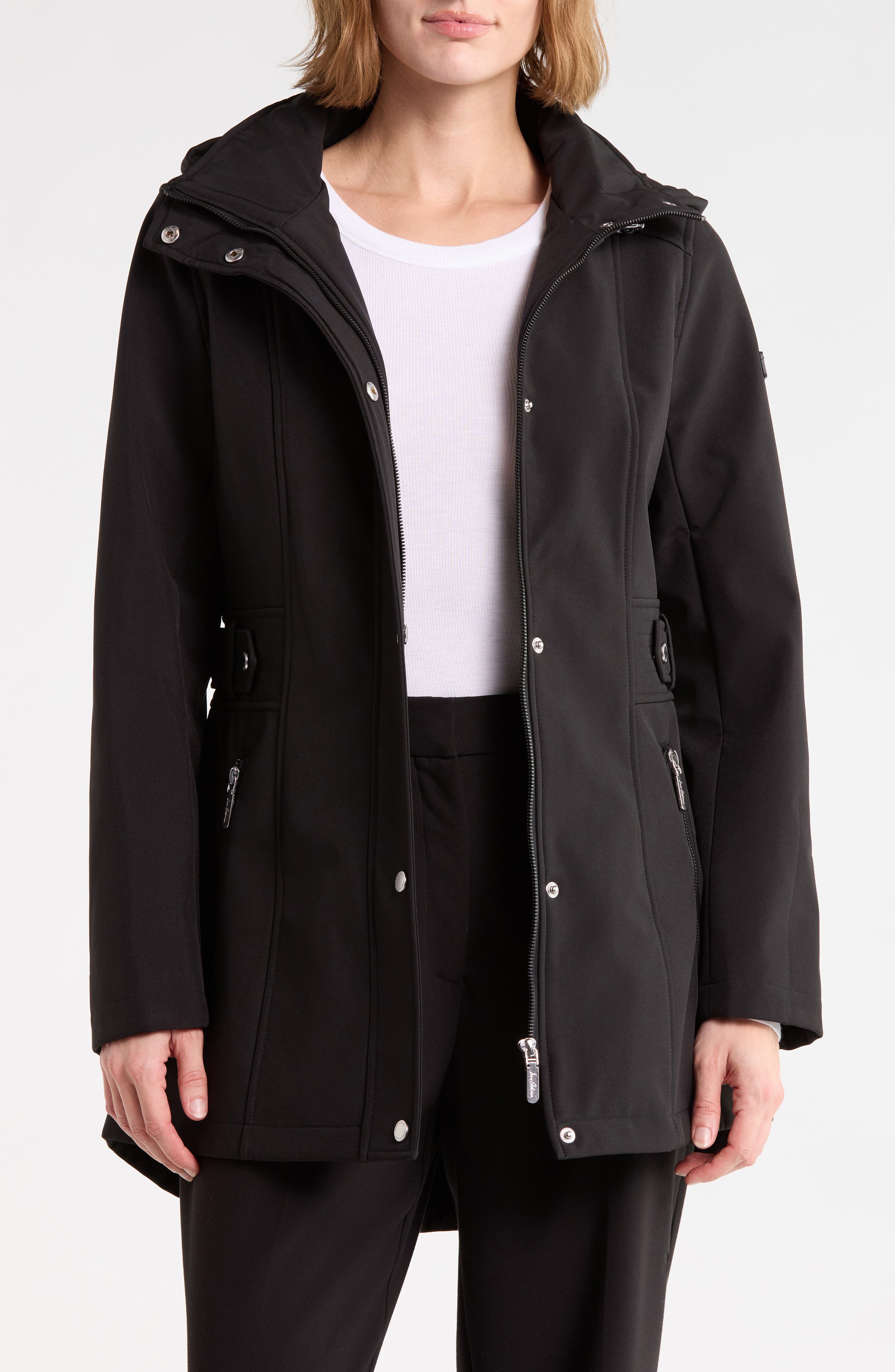 Hooded High-Low Softshell Anorak