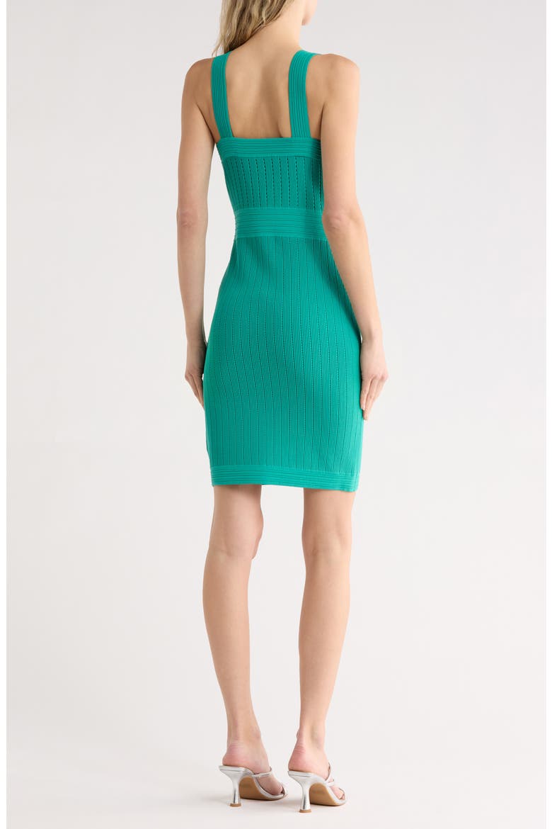Rehannin Pointelle Knit Minidress, Alternate, color, LAGOON/ ANT NICKEL