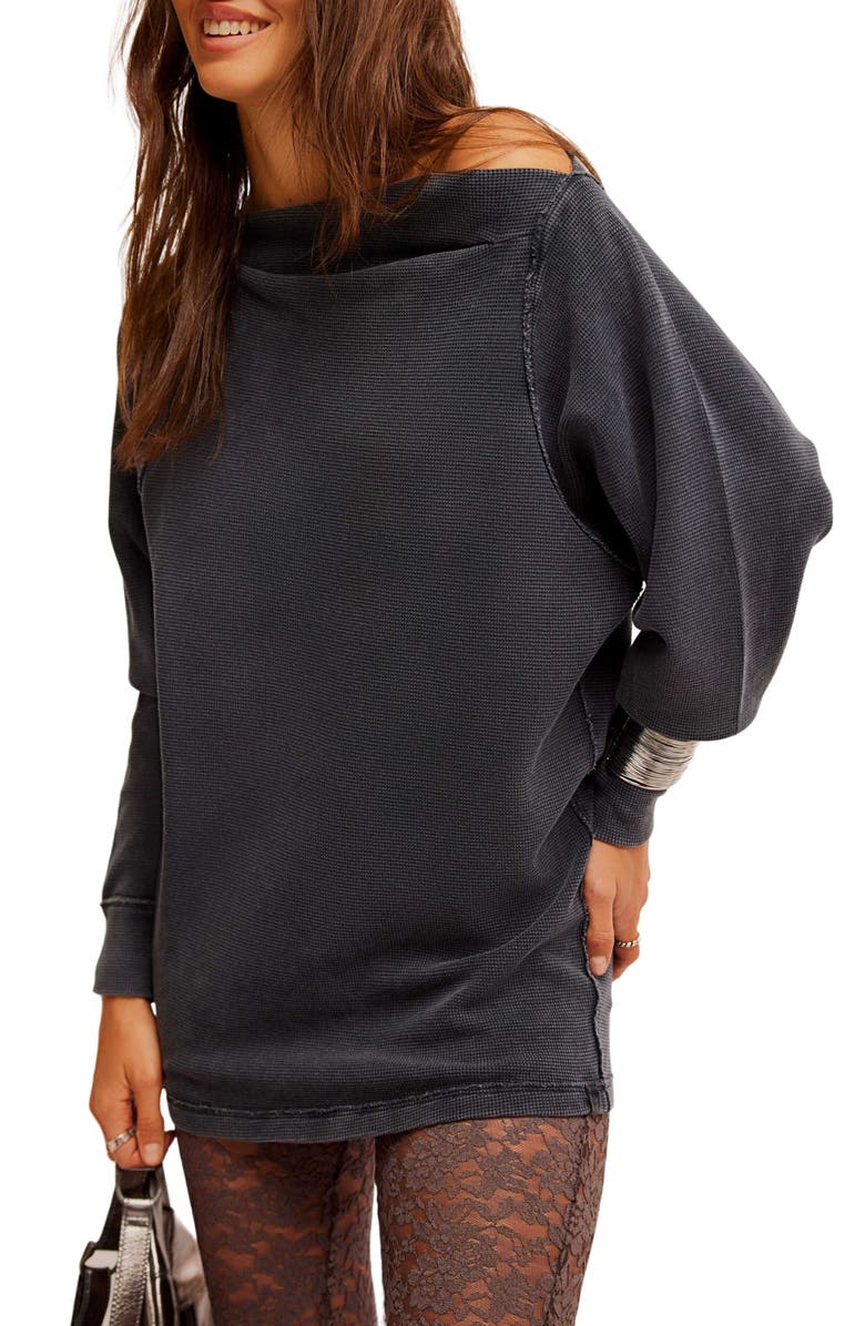 Free People Sammie Oversize Off the Shoulder Thermal Top, Main, color, 