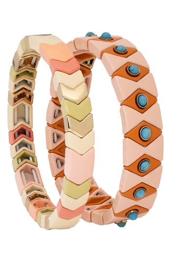 Saachi Evil Eye Stretch Bracelet Set