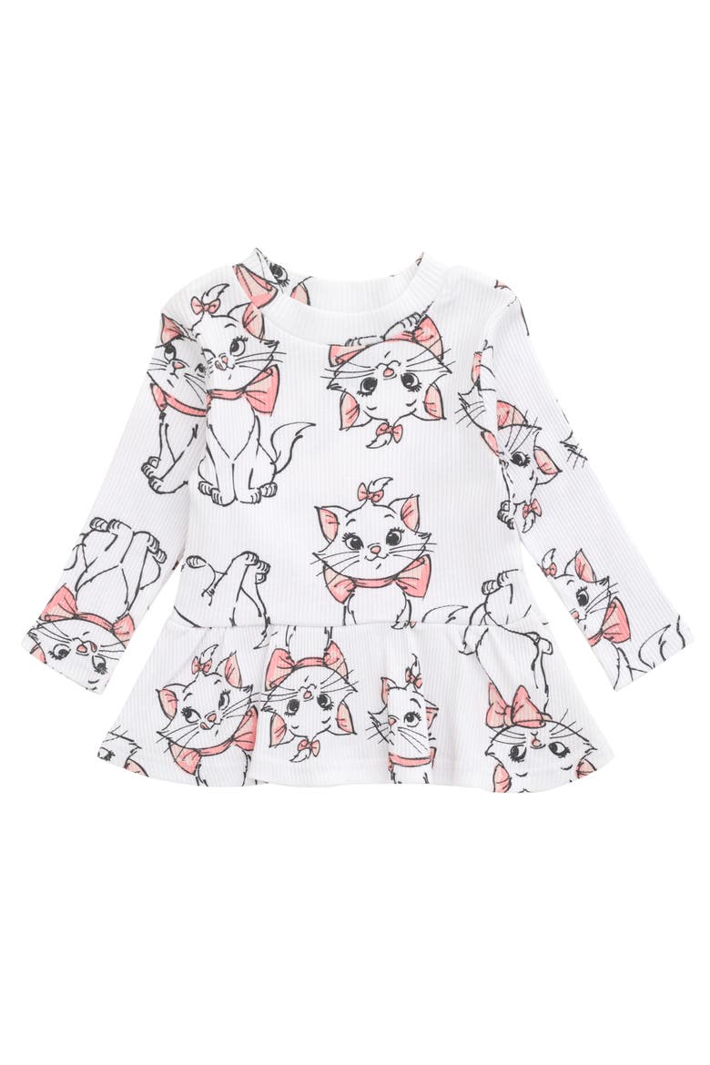 The Aristocats Marie Ribbed Long Sleeve Tee and Pants Set, Alternate, color, Tusk Marie