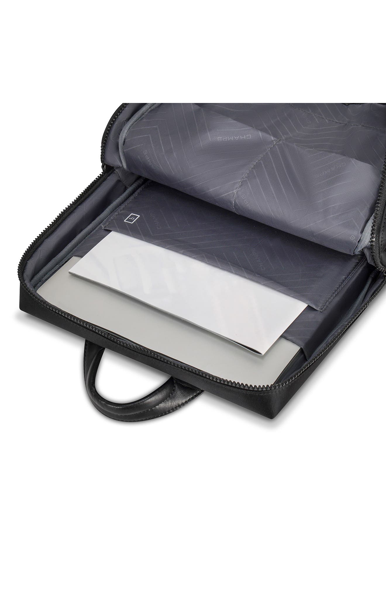 CHAMPS Onyx Modern Waterproof Backpack, Alternate, color, Black