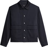Theory Moonsoft Cotton Twill Button-Up Shirt Jacket