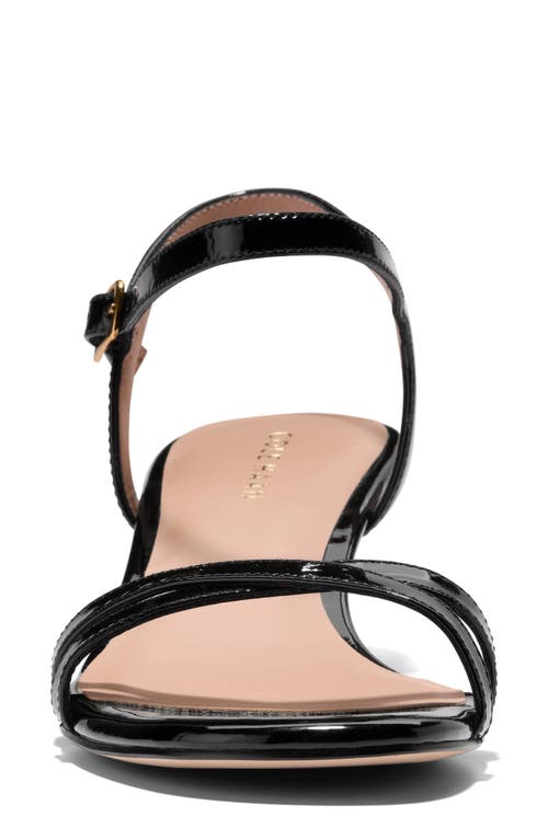 Shop Cole Haan Leni Kitten Heel Sandal In Black Patent Leather