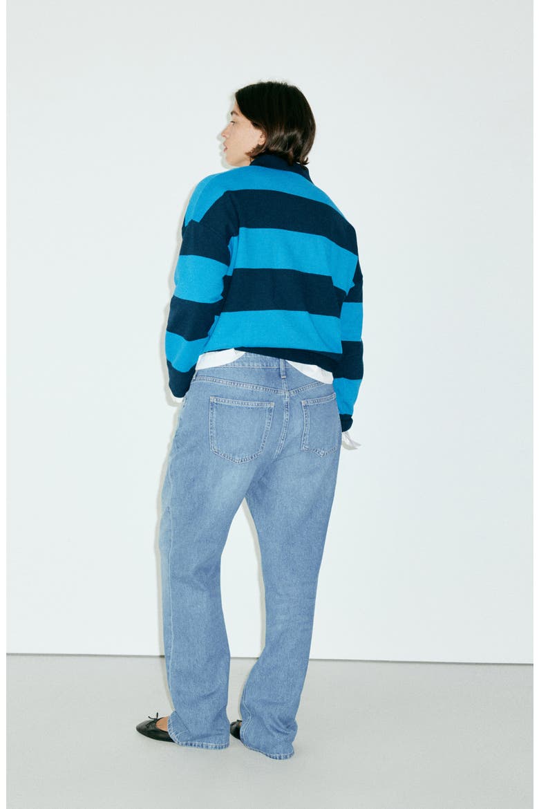 Matilda Mid Rise Straight Leg Jeans, Alternate, color, LIGHT MEDIUM BLUE
