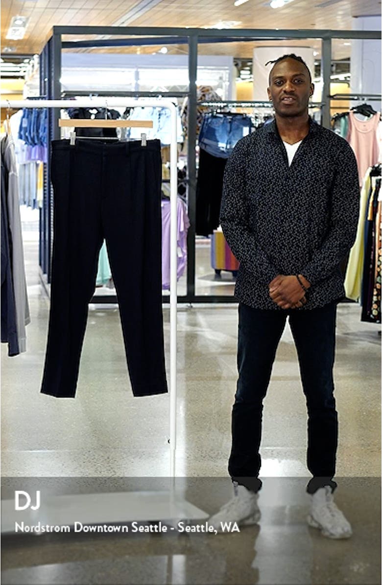 Cozy Solid Wool Flat Front Dress Pants, sales video thumbnail