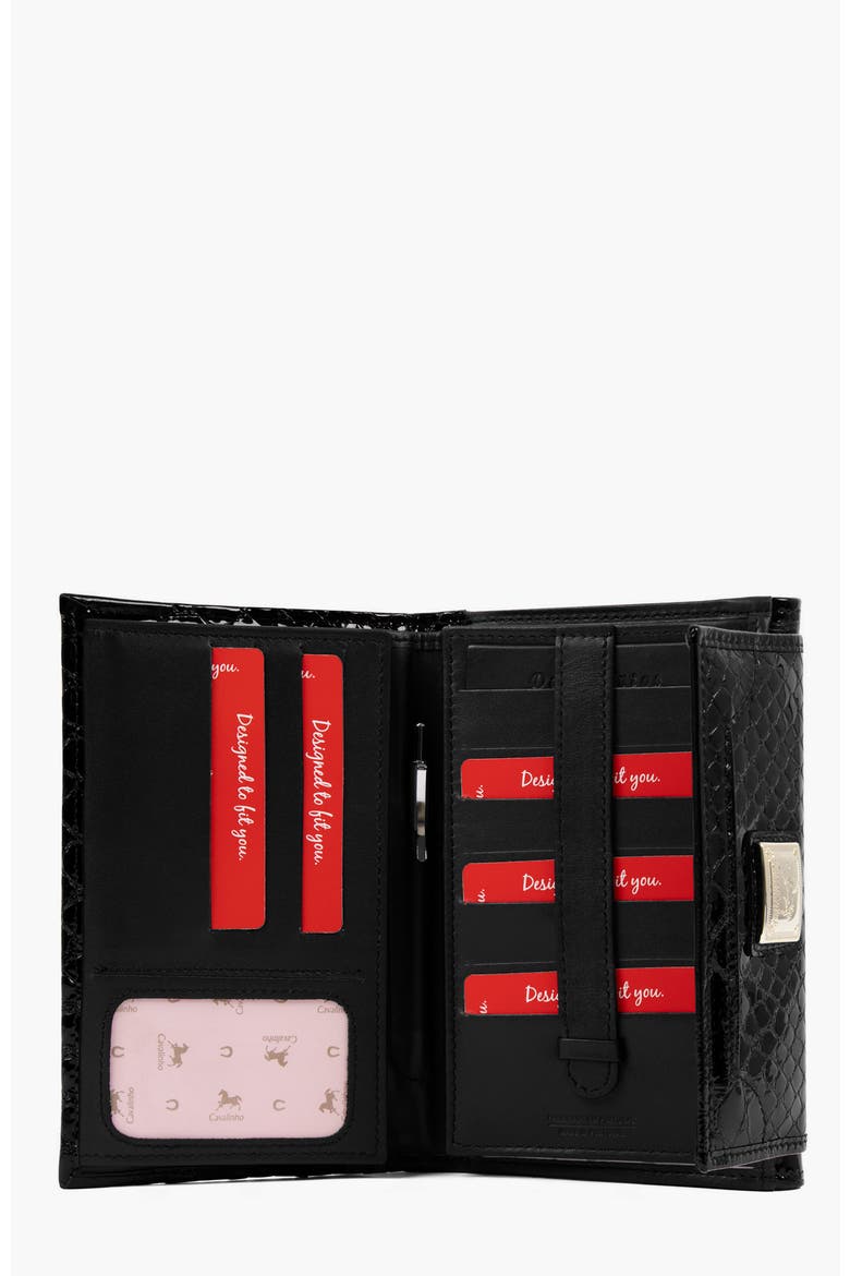 Gallop Patent Leather Wallet 205, Alternate, color, Black