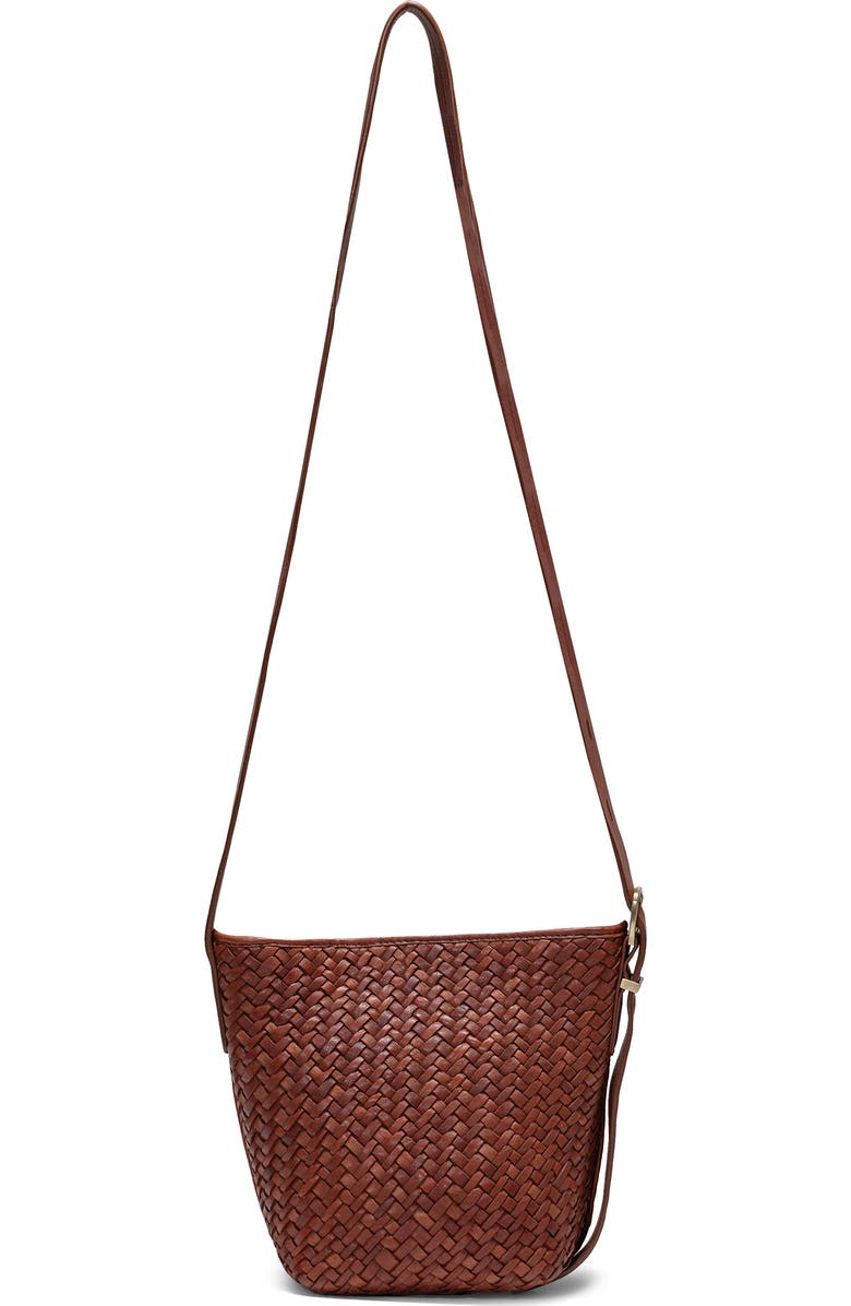 Ecotorie Waco Leather Bucket Bag, Alternate, color, Brandy