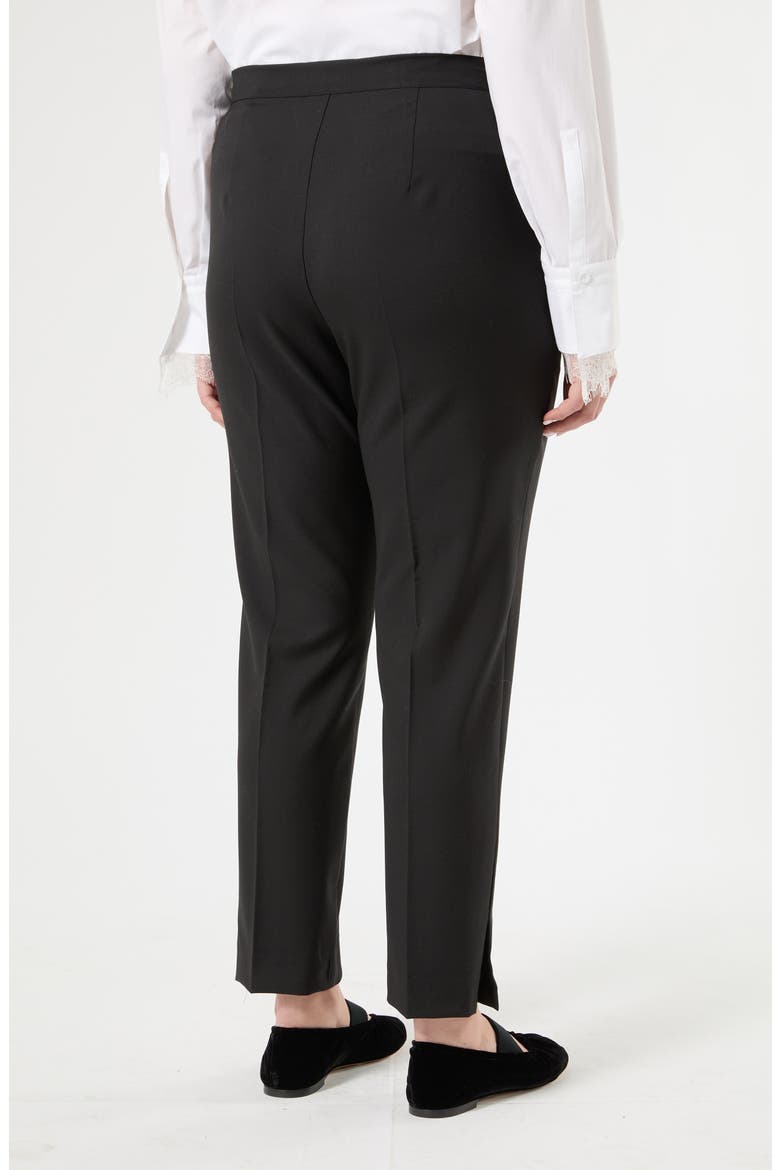 Fascino Virgin Wool Tapered Trousers, Alternate, color, BLACK