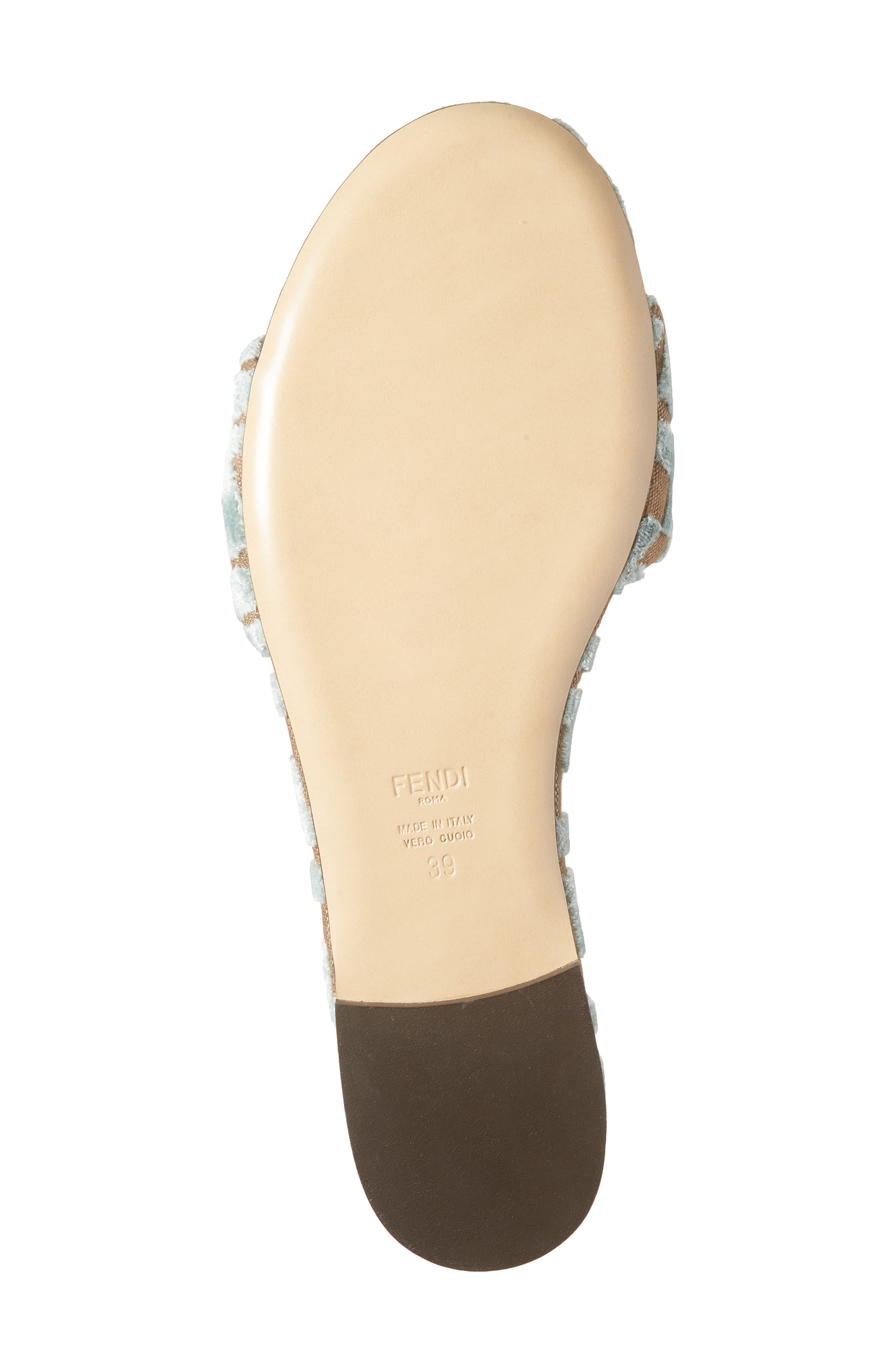 Sunshine Logo Embroidered Slide Sandal, Alternate, color, BEIGE/ MENTA