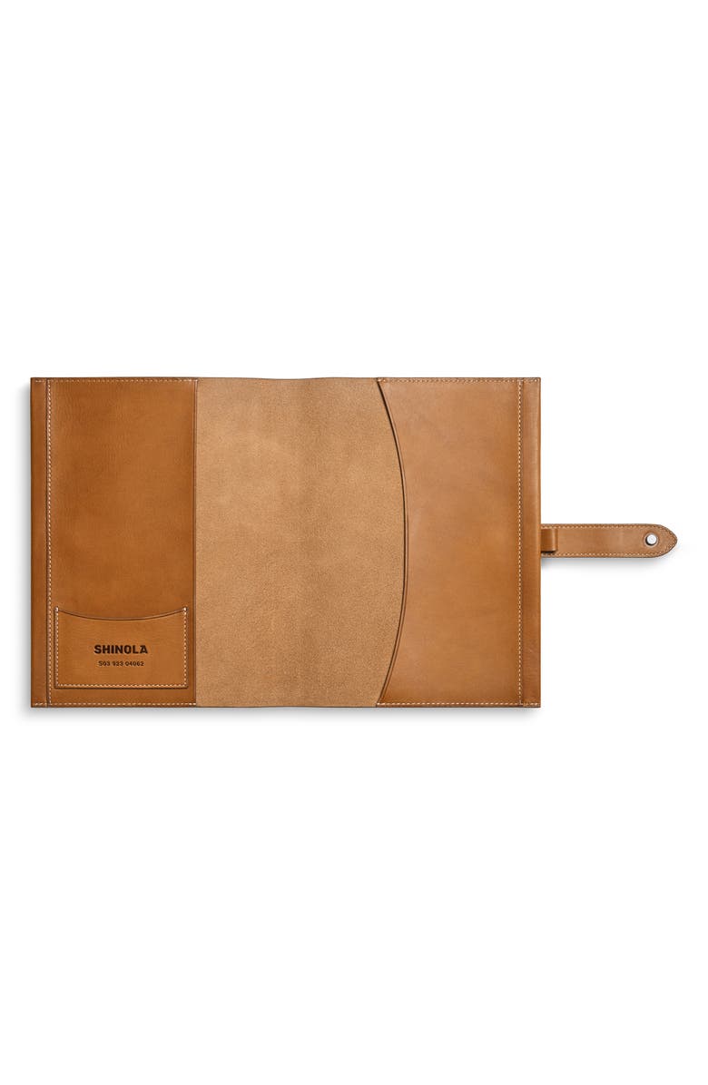 Shinola Snap Vachetta Leather Journal Cover, Alternate, color, Tan
