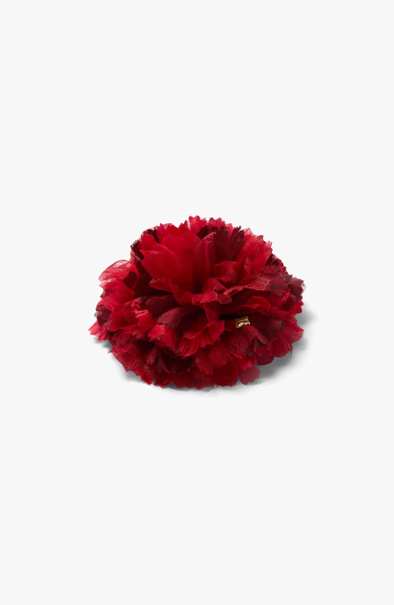 Helena Simon The Red Carnation Floral Brooch, Alternate, color, Red