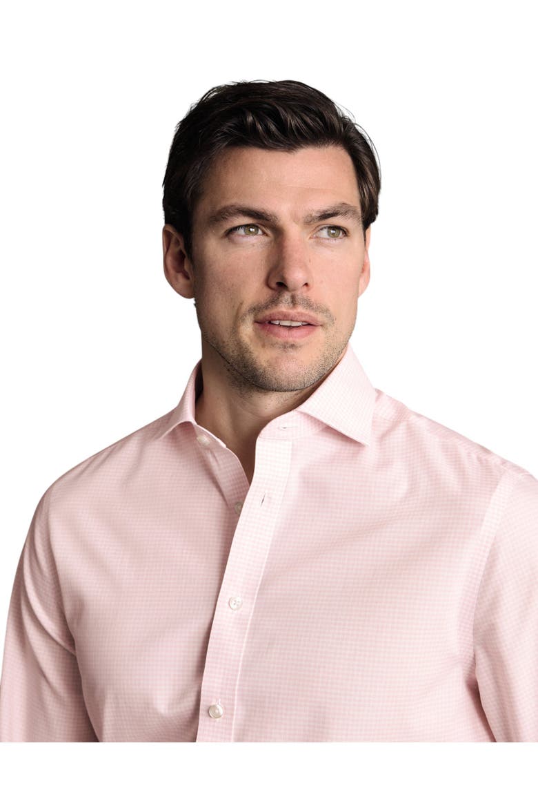 Non-Iron Poplin Gingham Shirt, Alternate, color, Pink