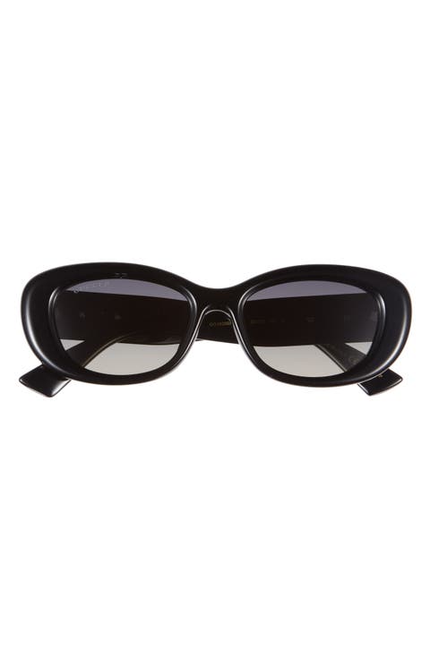 <p>53mm Polar Gradient Oval Sunglasses</p>