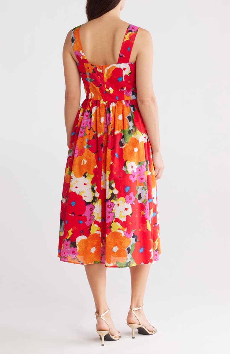 Floral Cotton Voile Fit & Flare Dress