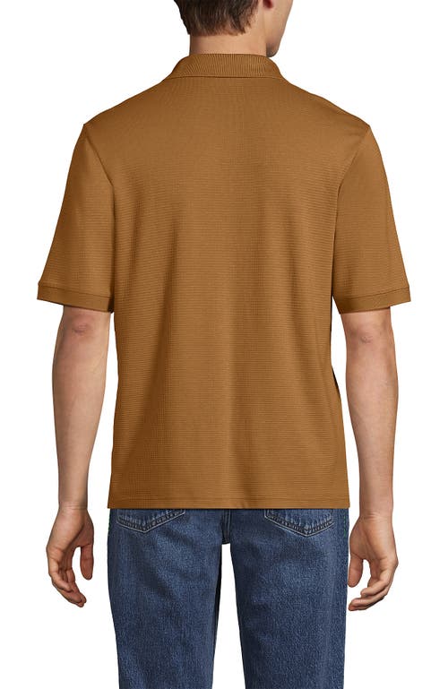 Lands' End Short Sleeve Cotton Supima Polo Shirt In Brown