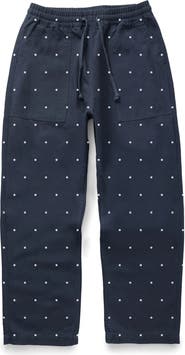 Service Works Polka Dot Cotton Canvas Drawstring Chef Pants