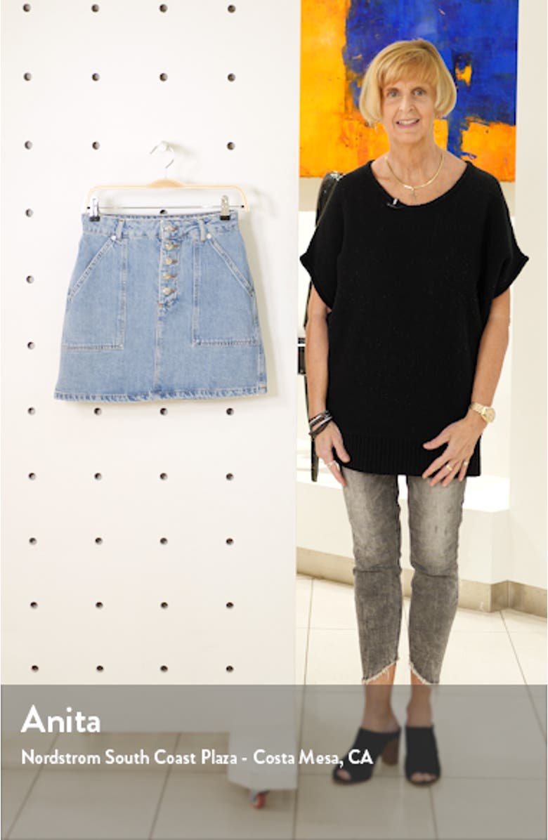 Button Fly Denim A-Line Miniskirt, sales video thumbnail
