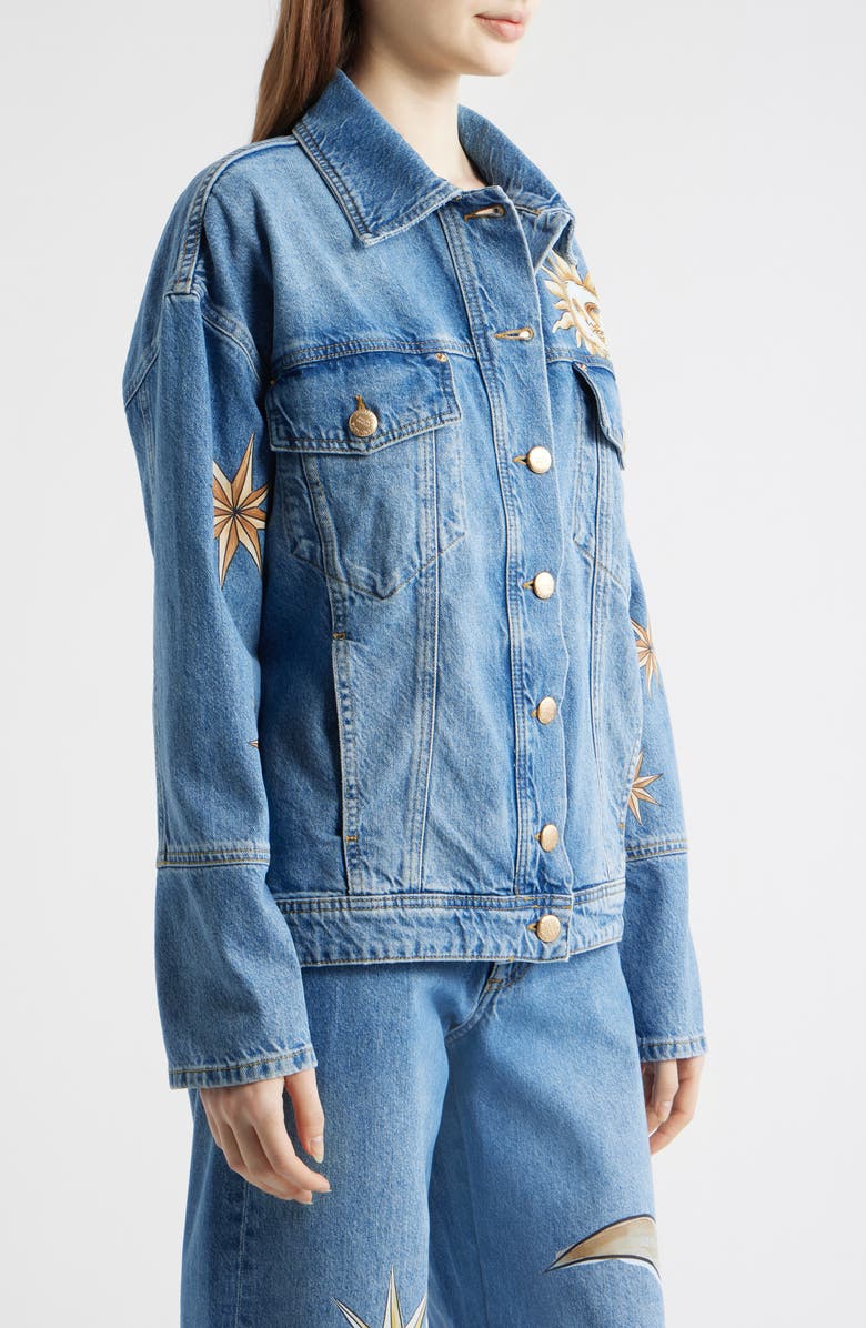FARM Rio Mistical Denim Jacket, Alternate, color, Denim