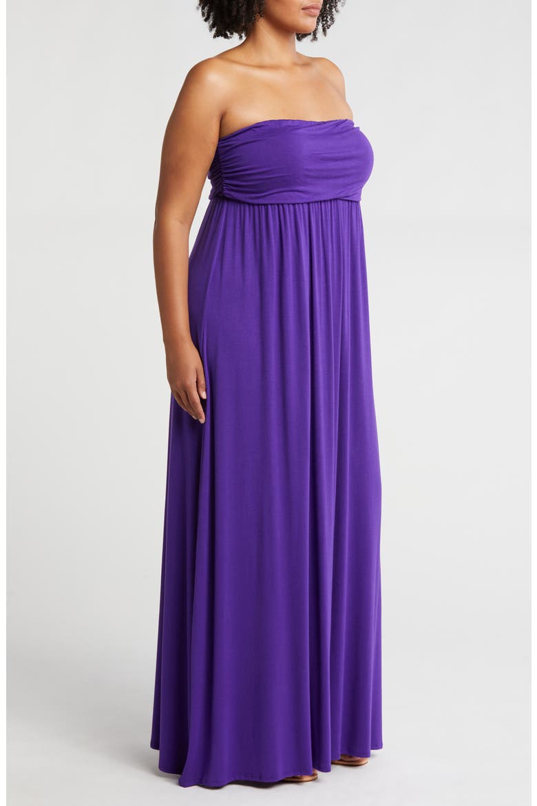 strapless maxi dress near me High Streets Strapless Maxi Dress Butter