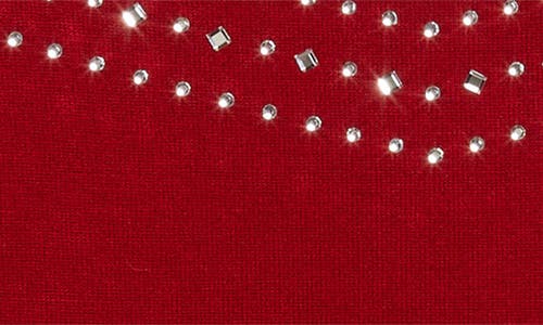Ak Anne Klein Plus Size Embellished Boat-neck Sweater In Red