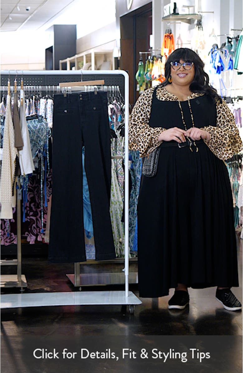 Leenah Welt Pocket Wide Leg Jeans, sales video thumbnail