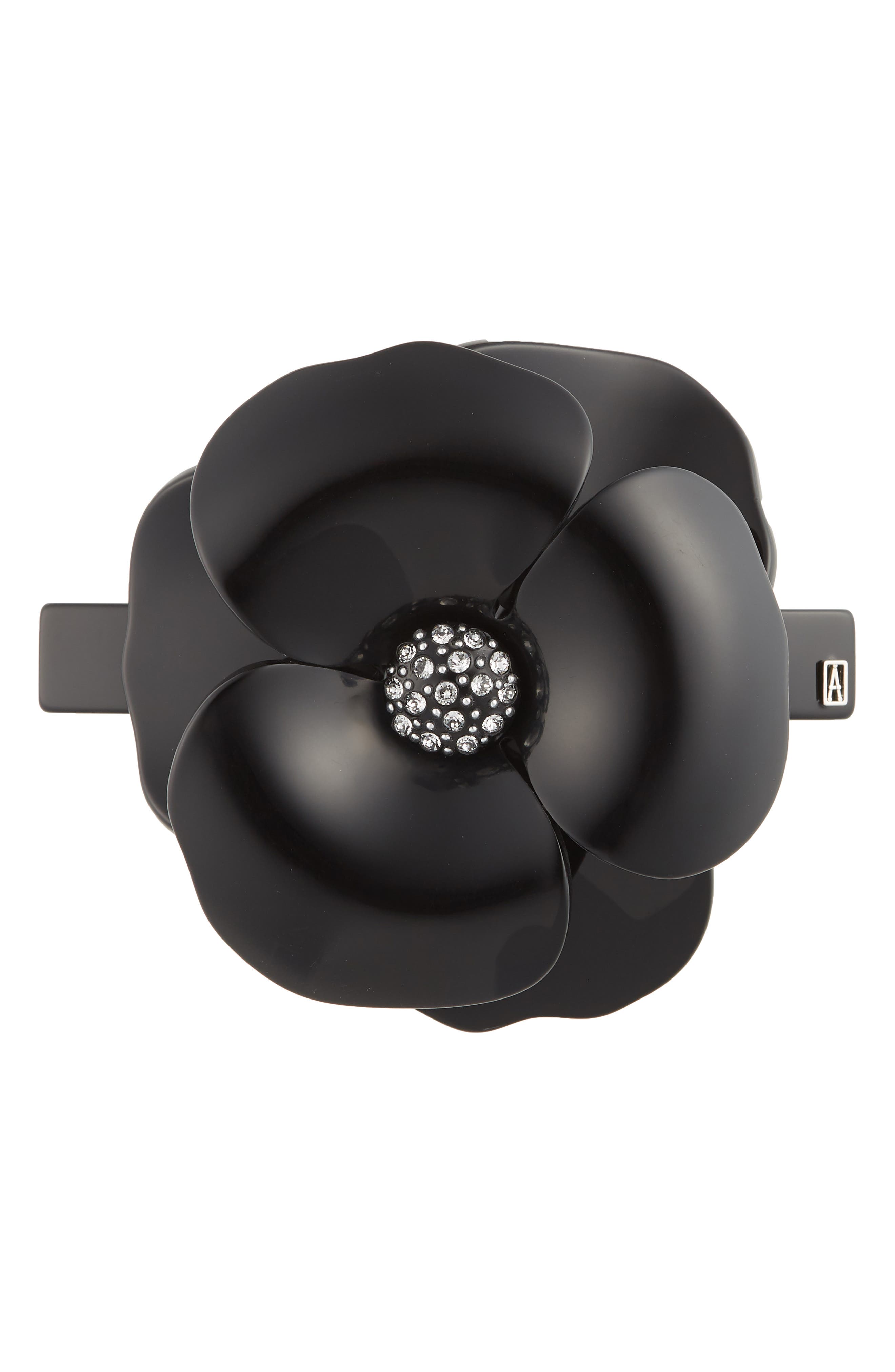 Alexandre de Paris Camelia Barrette in Black 