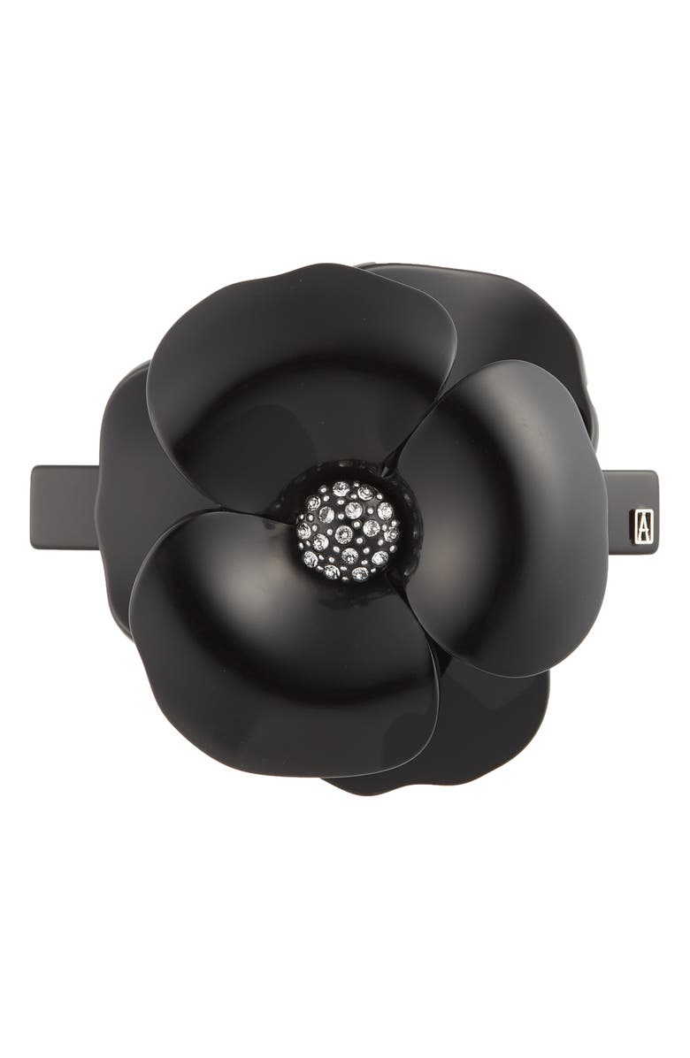 Alexandre de Paris Camelia Barrette, Main, color, Black