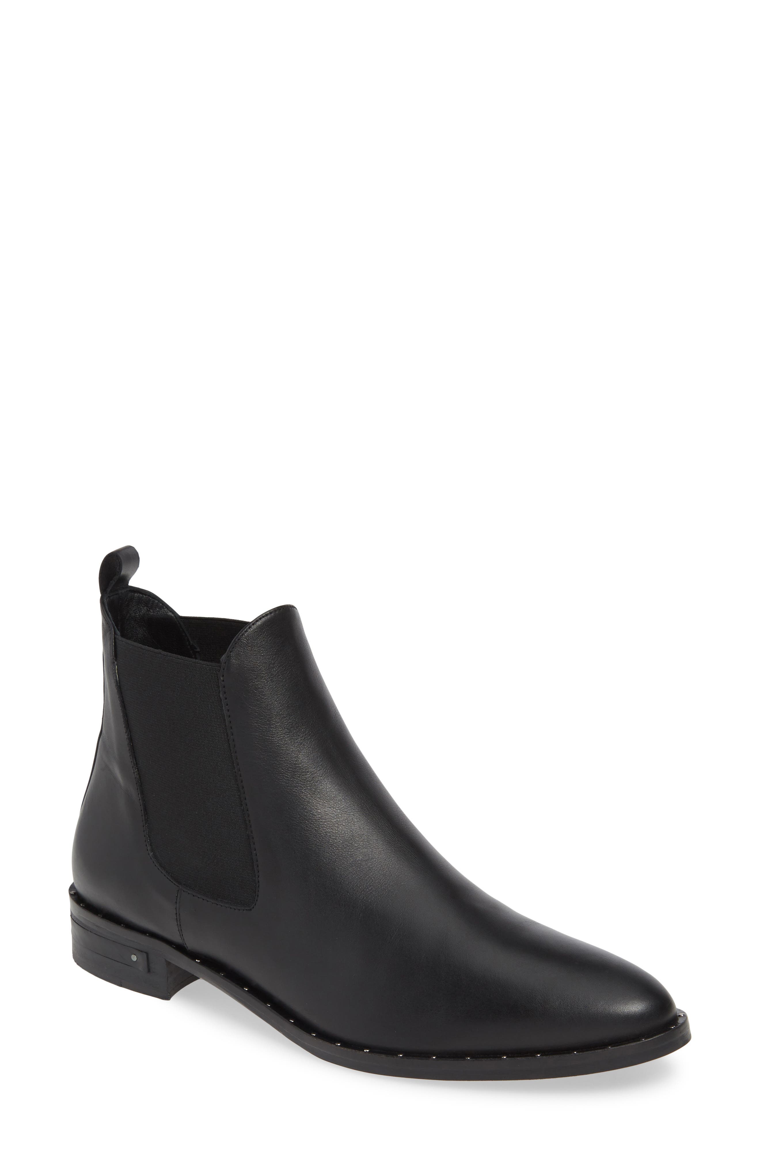 Sleek Chelsea Boot, Main, color, BLACK CALF
