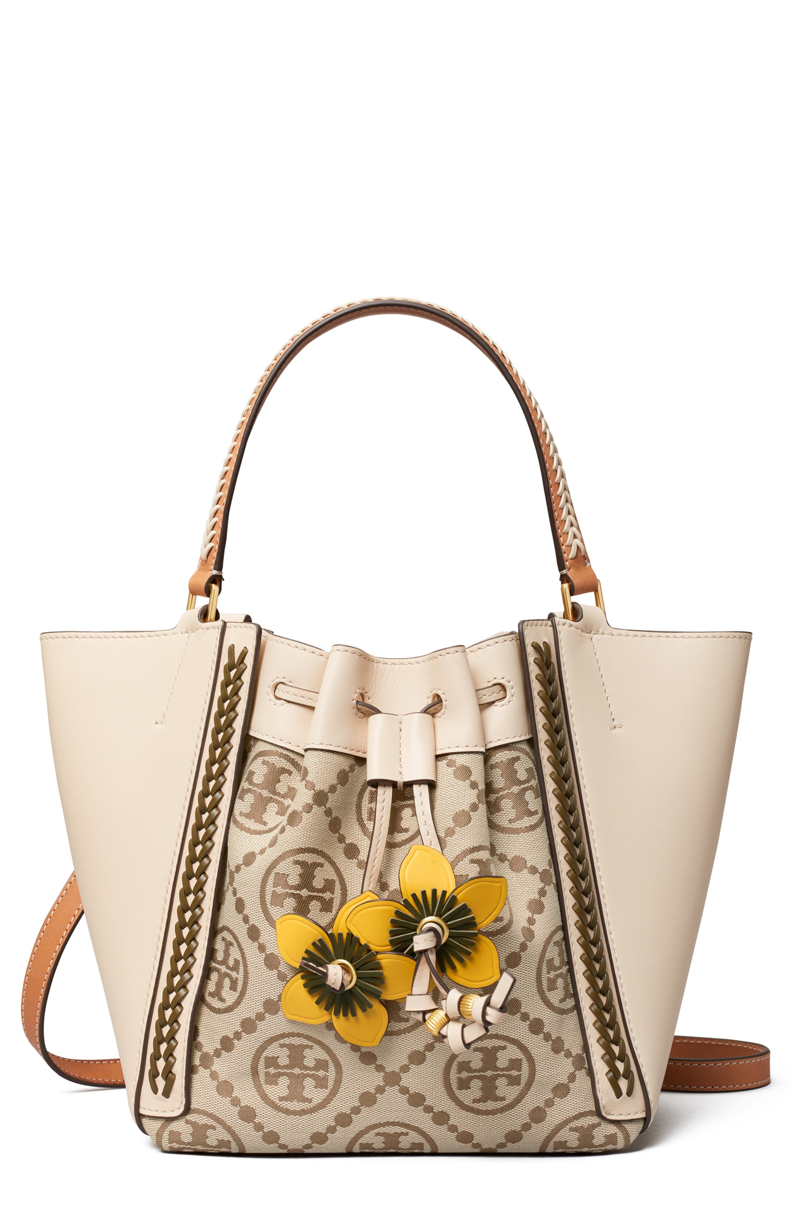 Tory Burch McGraw Braided Monogram Crossbody Bag, Main, color, 