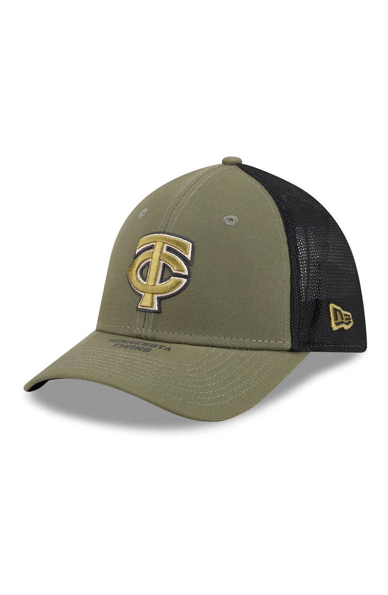New Era Men's New Era  Olive Minnesota Twins 2026 Armed Forces Day 39THIRTY M-Crown Flex Hat, Alternate, color, Olive