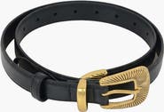 Modenaire Engraved Buckle Leather Belt