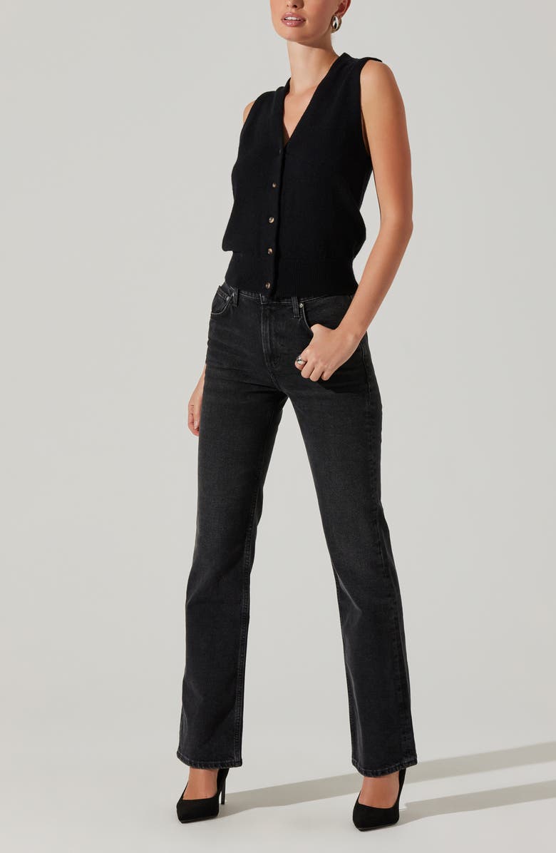 ASTR the Label Eira Button-Up Sweater Vest, Alternate, color, 