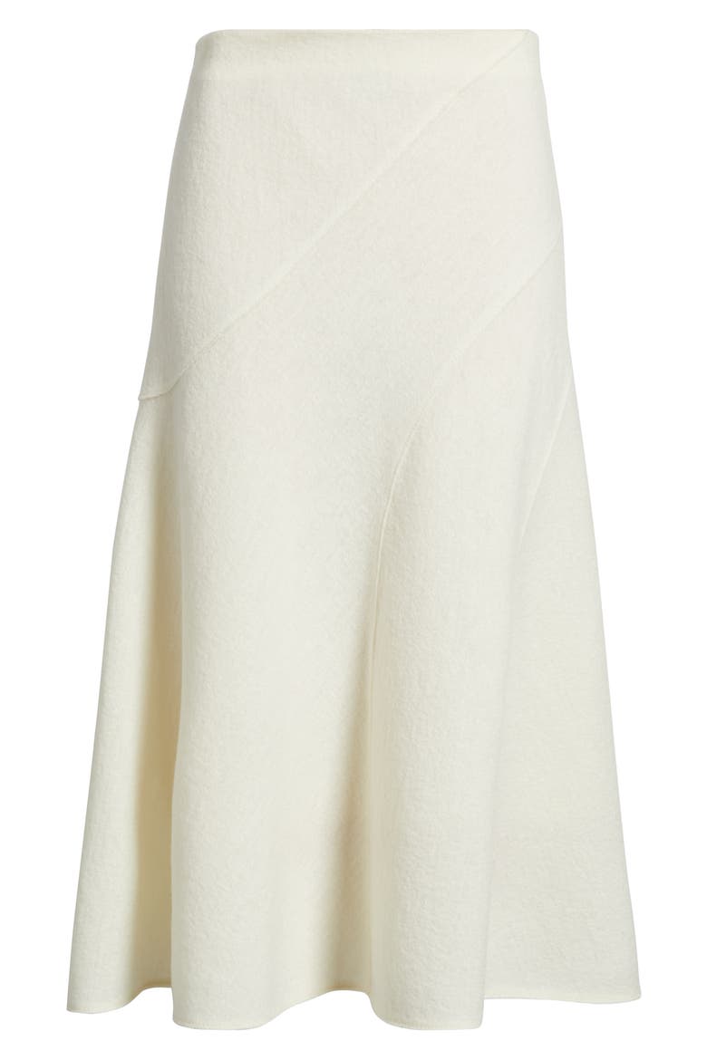 Vicena Maxi Woven Boiled Wool Skirt, Alternate, color, OPEN WHT