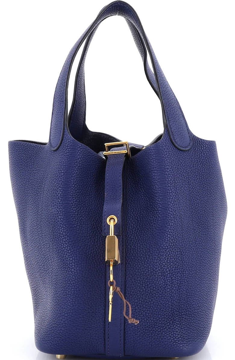 Pre-Owned Hermes Picotin Lock Bag Maurice PM, Main, color, Bleu Saphir