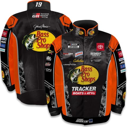 Men's Joe Gibbs Racing Team Collection  Black Chase Briscoe Bass Pro Shops Full-Snap Uniform Jacket