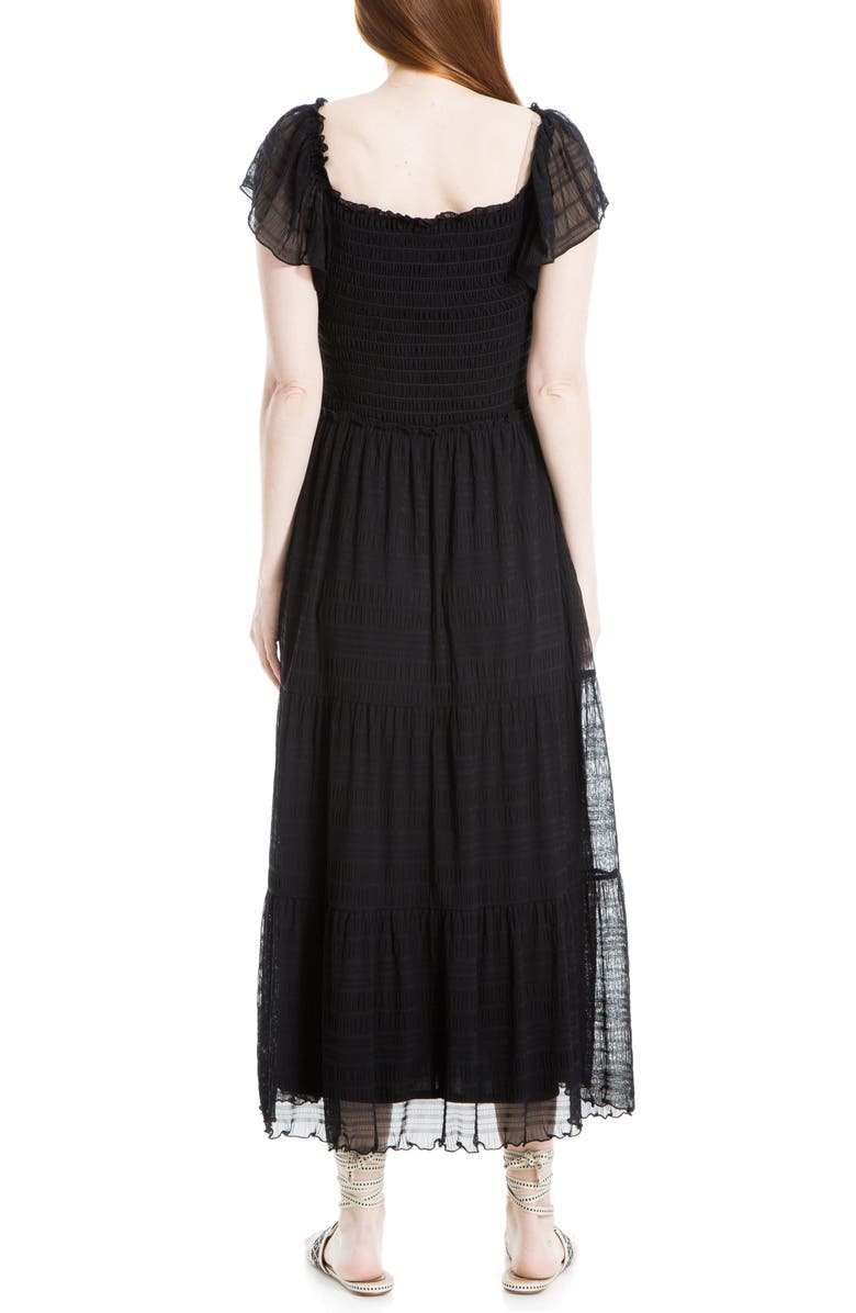 MAX STUDIO Mesh Smocked Midi Dress, Alternate, color, 