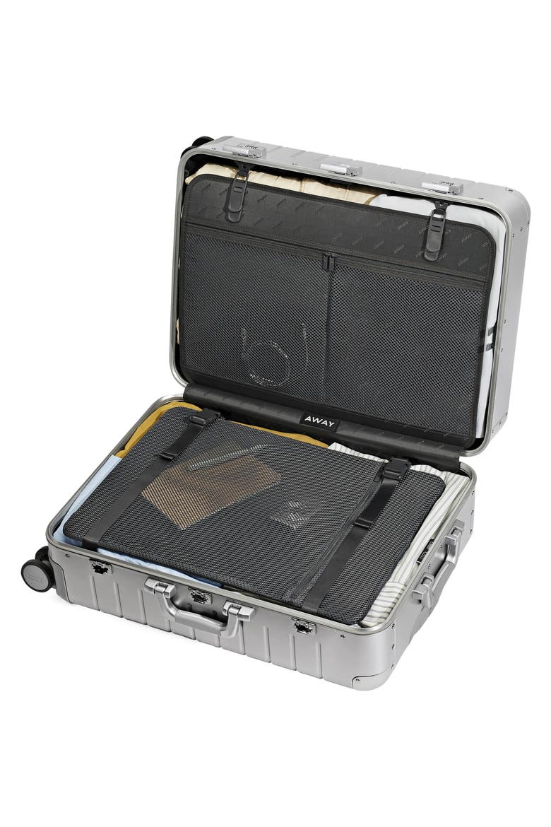 The Medium Suitcase: Aluminum Edition, Alternate, color, SILVER