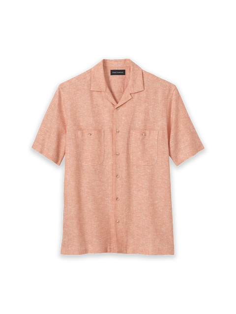 Slim Fit Linen Blend Solid Casual Shirt