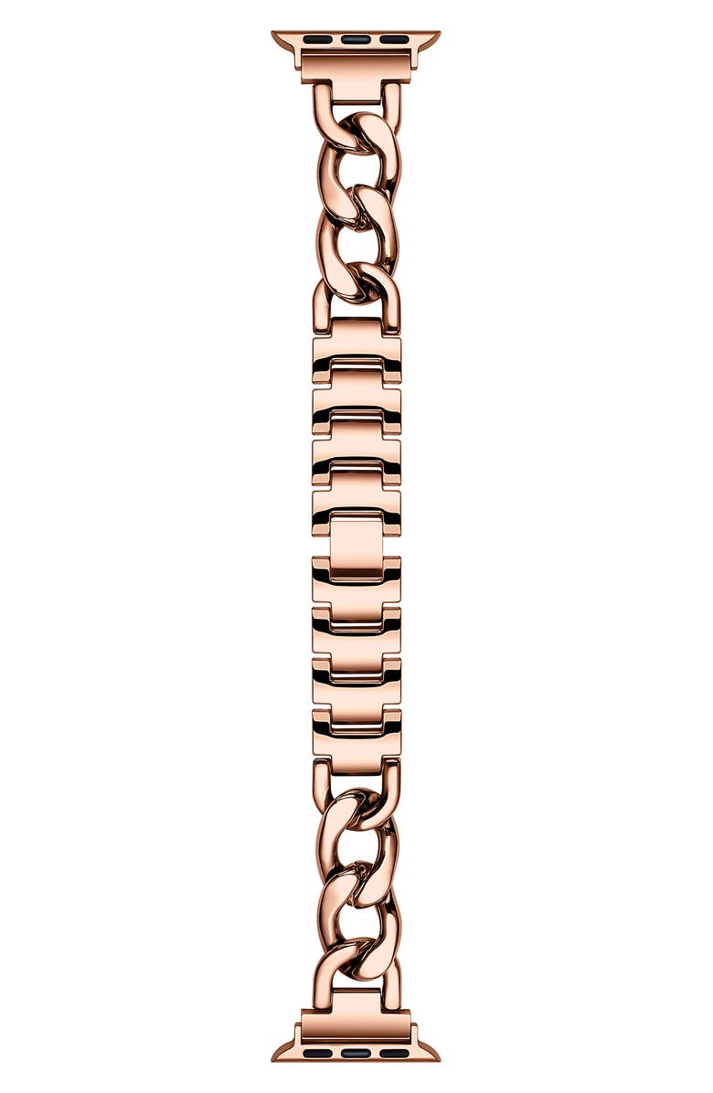 The Posh Tech POSH TECH Nikki Rose Gold Chain-Like Apple Watch Band, Main, color, Rose Gold