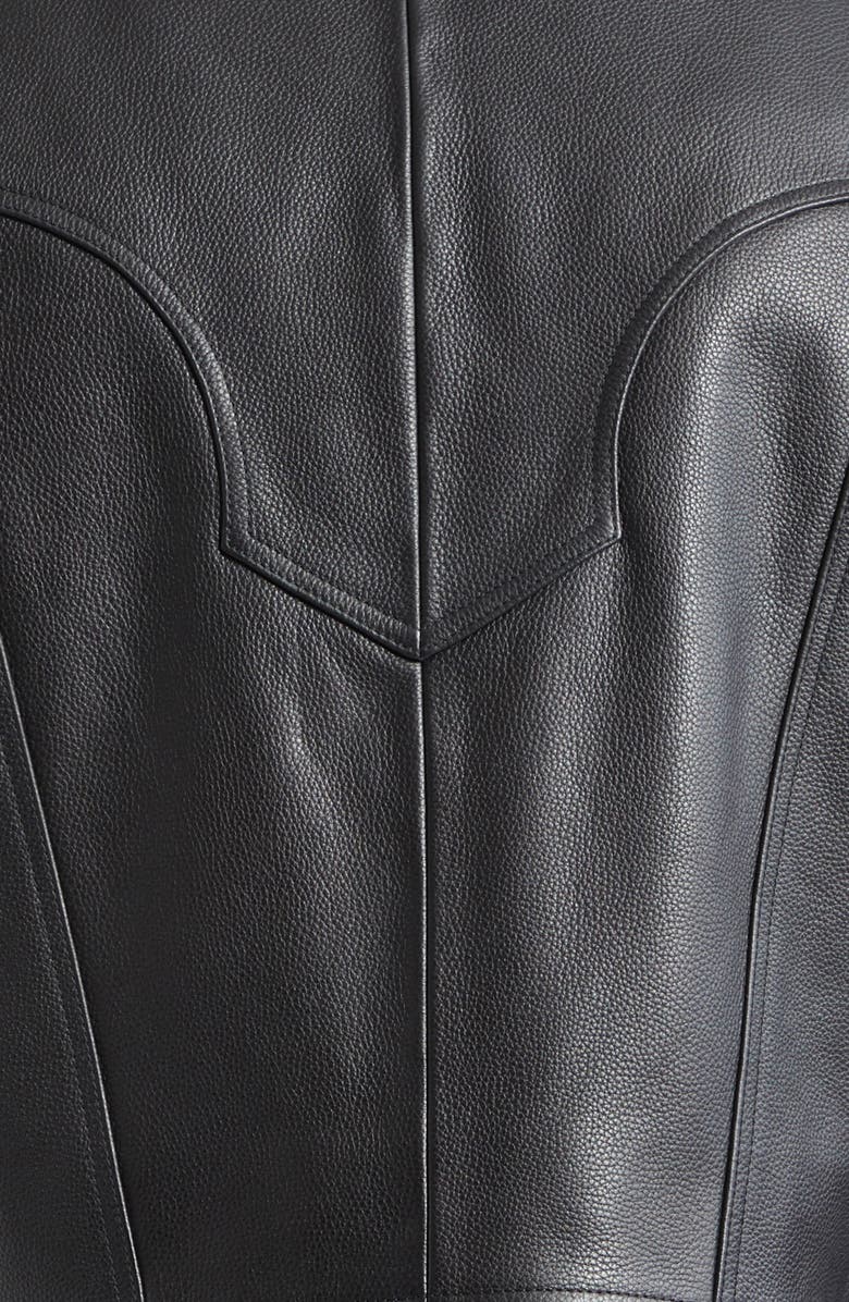 MIDNIGHT RODEO Leather Vest, Alternate, color, Black