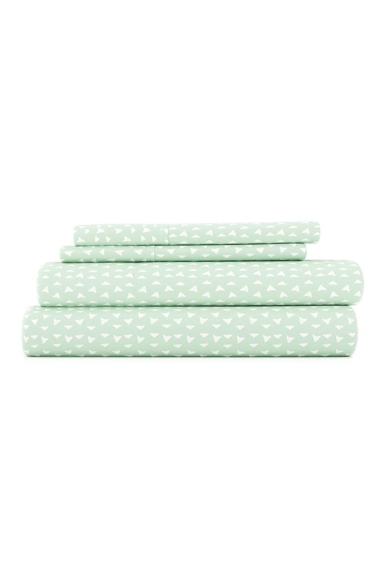 IENJOY HOME Premium Ultra Soft Urban Arrows Pattern 4-Piece Bed Sheet Set, Main, color, JADE