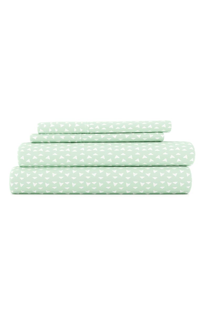HOMESPUN IENJOY HOME Premium Ultra Soft Urban Arrows Pattern 4-Piece Bed Sheet Set, Main, color, Jade