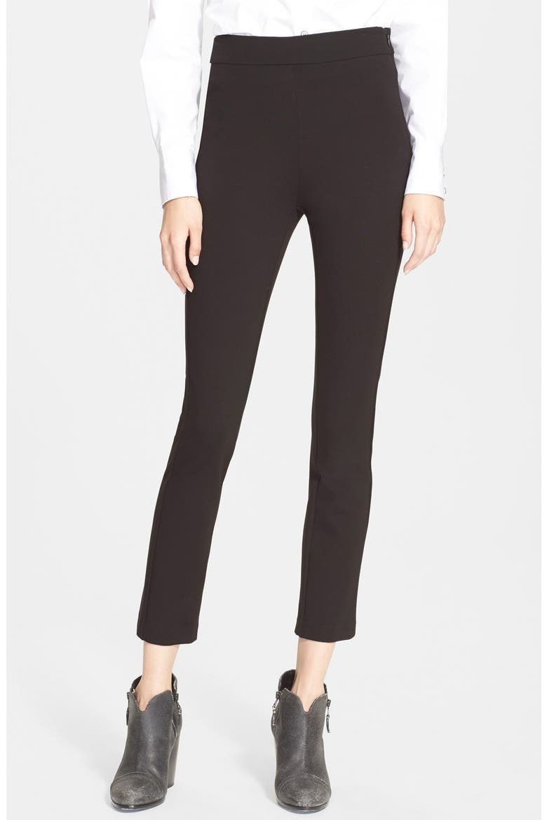 'Jennie' Slim Stretch Ankle Pants, Main, color, BLACK